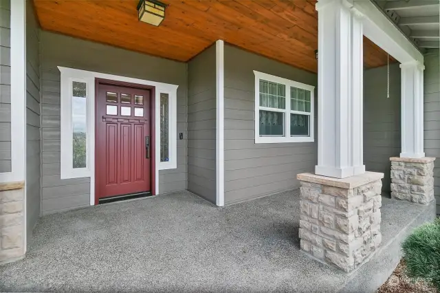 Enjoy a Porch Swing on your extended front porch