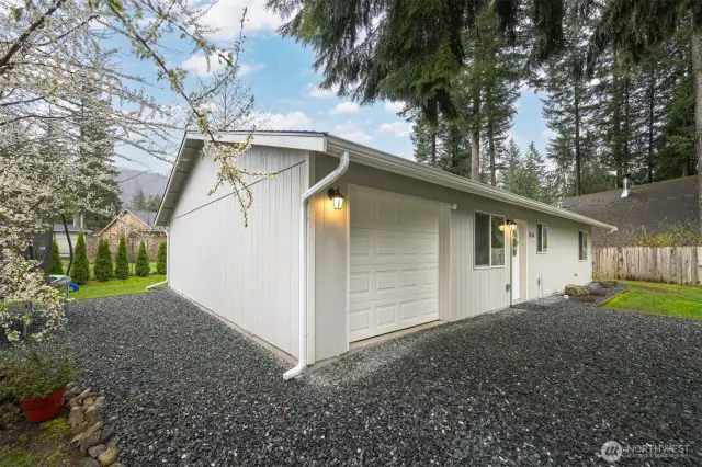 Front of house with play area