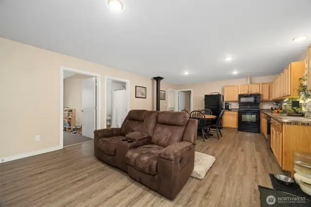 Living area from front door entry
