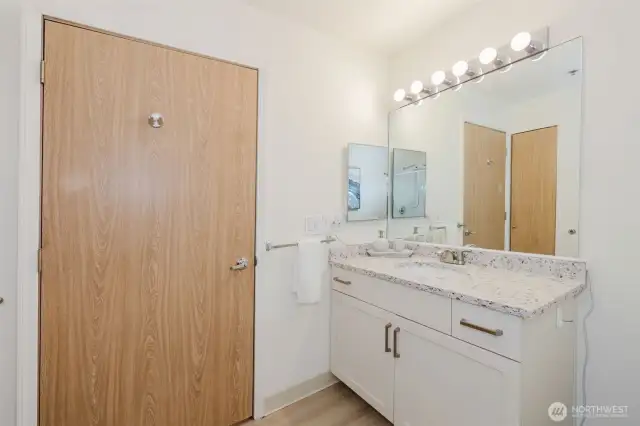 Accessible door to bathroom