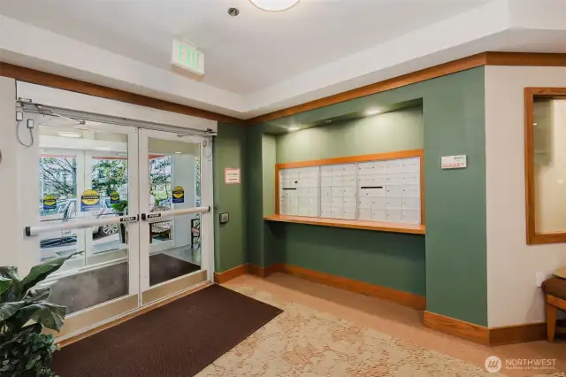 Lobby entry, mailboxes