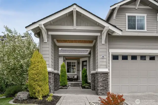 Welcoming entry and front porch