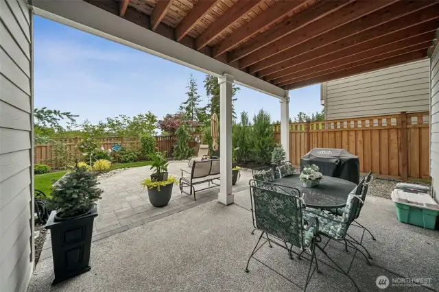 Lower level covered patio