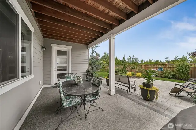 Covered patio to lower level