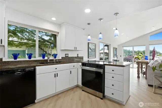 Enjoy the view while you prepare meals.