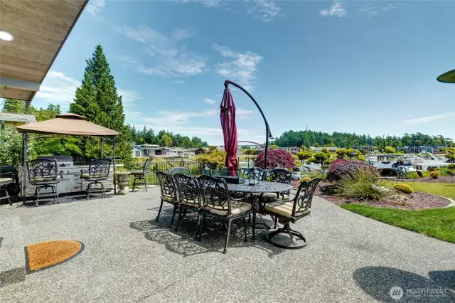 Entertain on the expansive patio with a picturesque view of Rainbow Bridge.