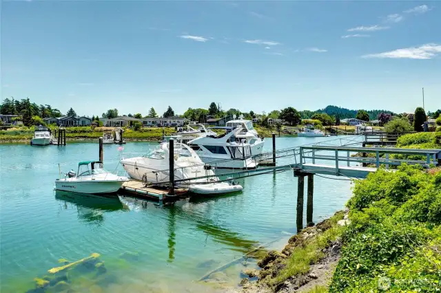 The convenience of mooring your boat in front of your house is priceless.