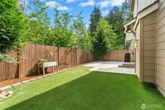 Artificial turf means never mowing again.