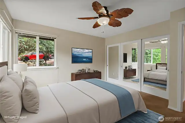 Primary Bedroom upper level (virtually staged)