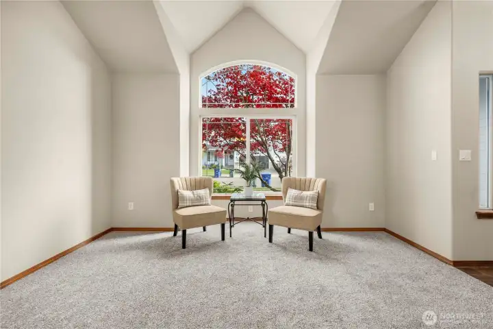 2nd living area with vaulted ceilings