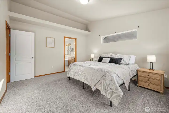 Primary suite with private spa like bathroom retreat