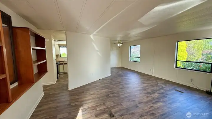 Entry looking at Living and Dining Room