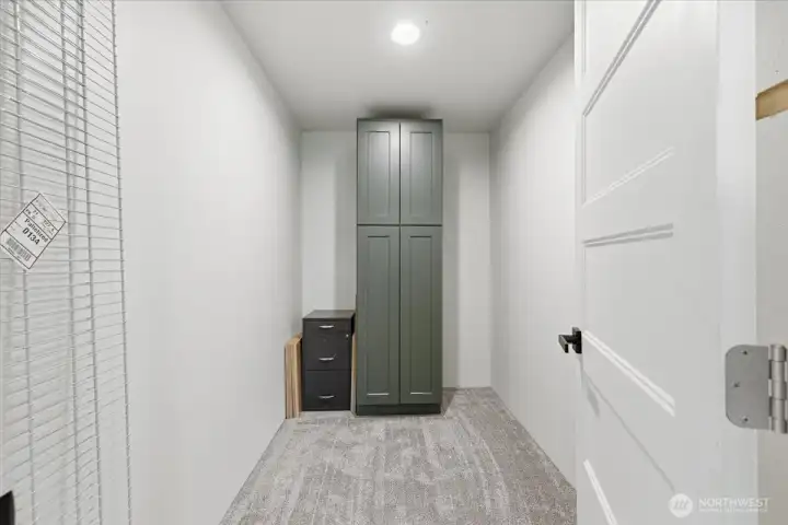 Basement bedroom walk in closet