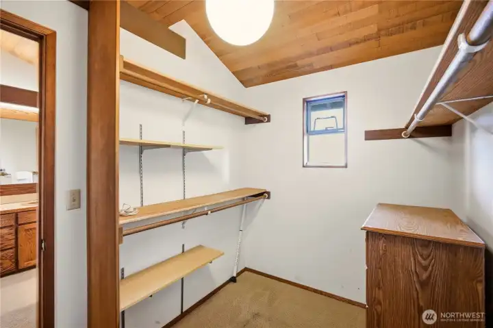 Large walk-in closet in the primary suite
