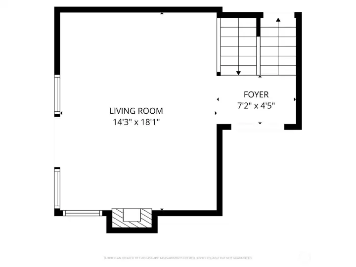 Main Level, living room and entry foyer