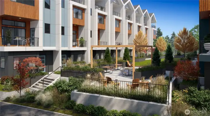 Rendering of Courtyard View