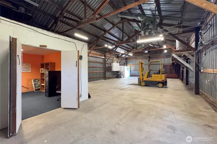 Office space inside shop.