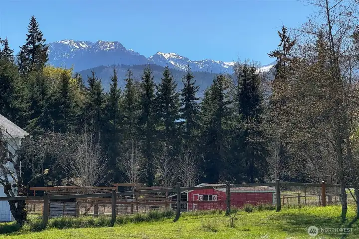 Mountain views from pasture.