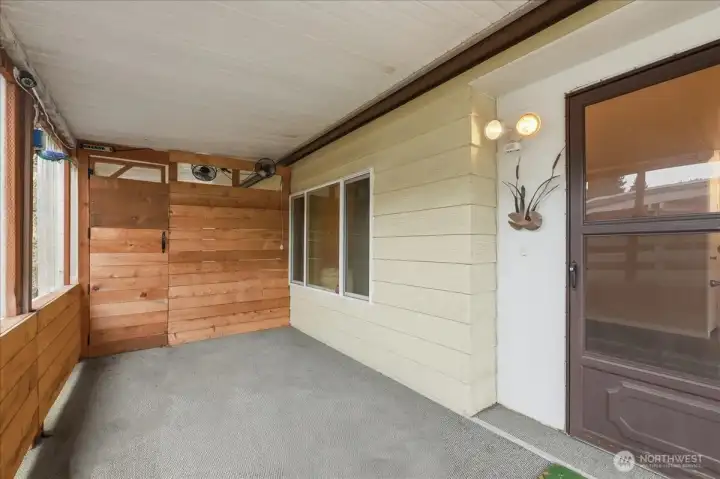 Open porch at front door