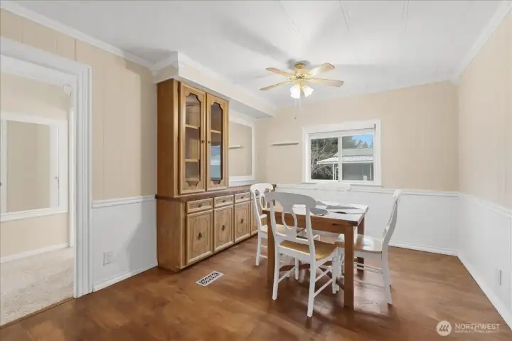 Formal Dining are with built in china storage