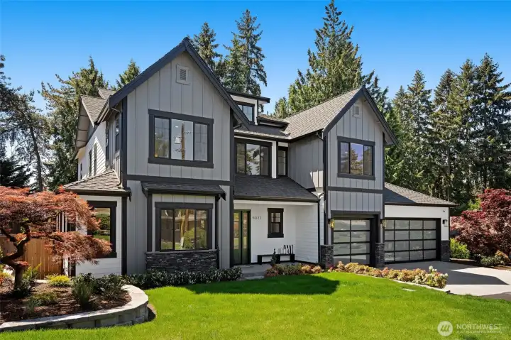 Bentley Homes presents an elegant Contemporary Farmhouse in Enatai.