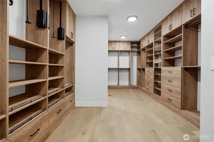 Plenty of room for your shoes, bags, clothes ... and his wardrobe also, in your Primary Closet.