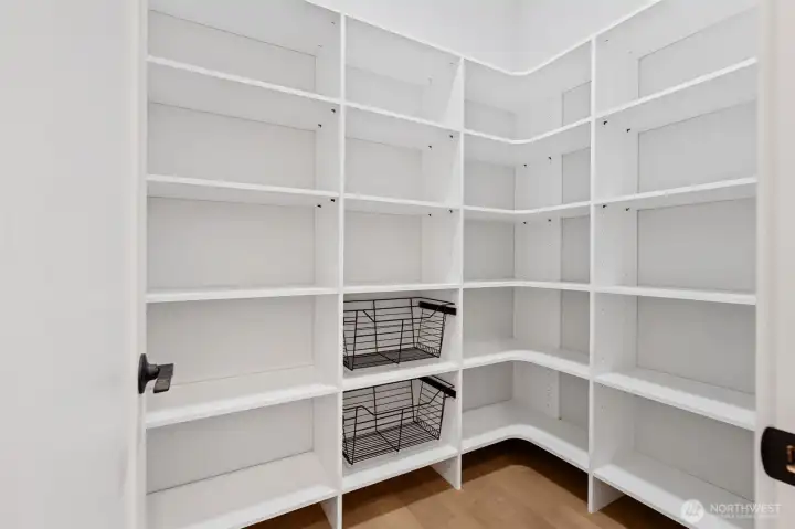 Generous Walk-in Pantry.