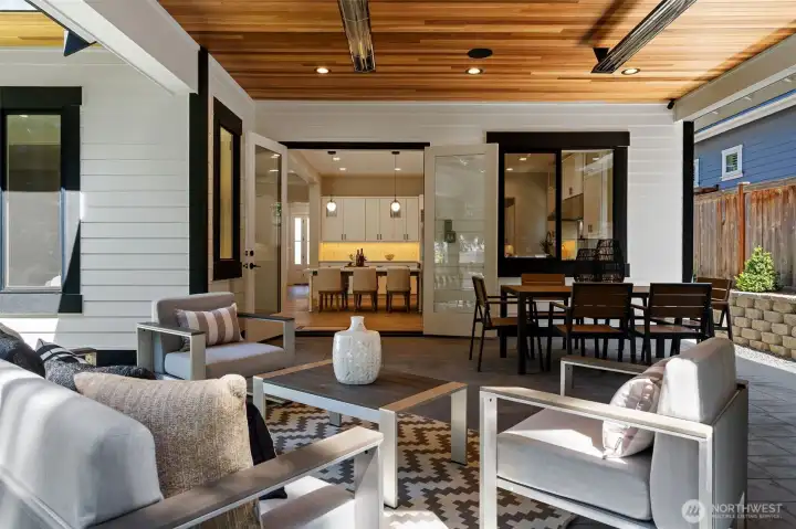 Stay connected with loved ones with indoor-outdoor entertaining.