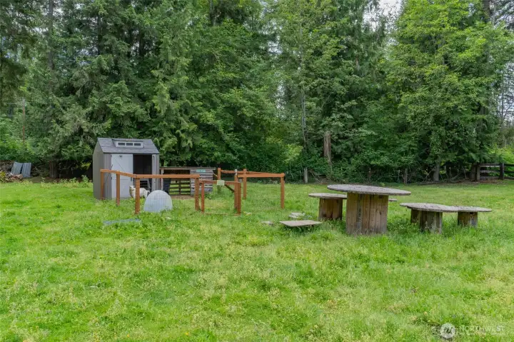 Front field currently used for goats