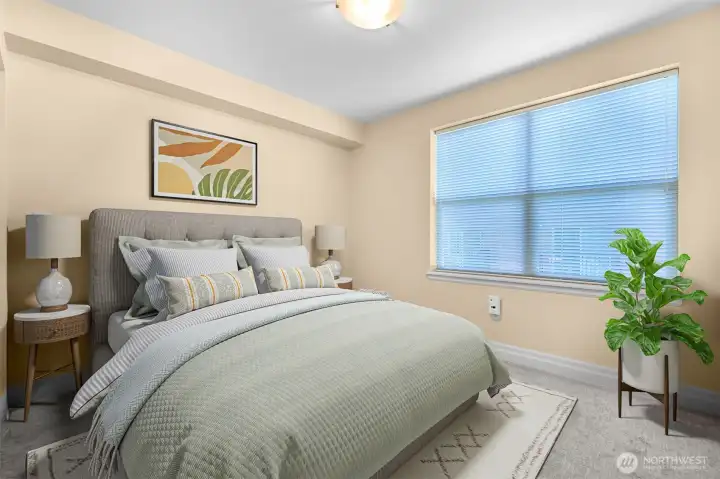 Virtually staged bedroom