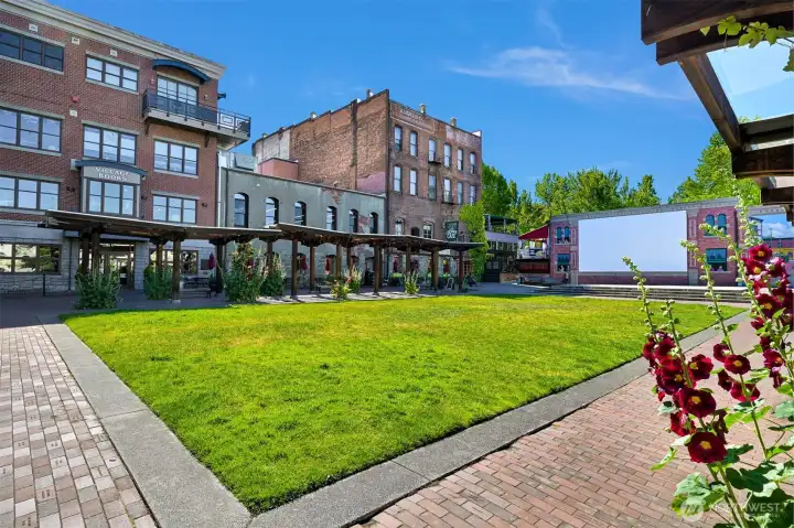 Enjoy outdoor movies on the Village Green
