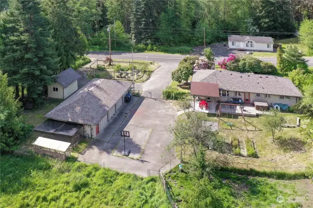 Drone Shot of rear of property.