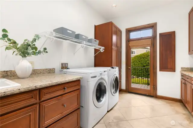 Laundry room with access to dog run