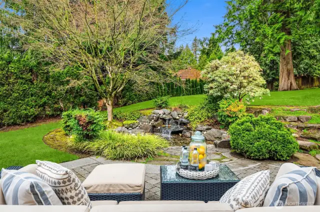 Lovely Water Garden with cascading waterfall, approximately 1,000+ gallons