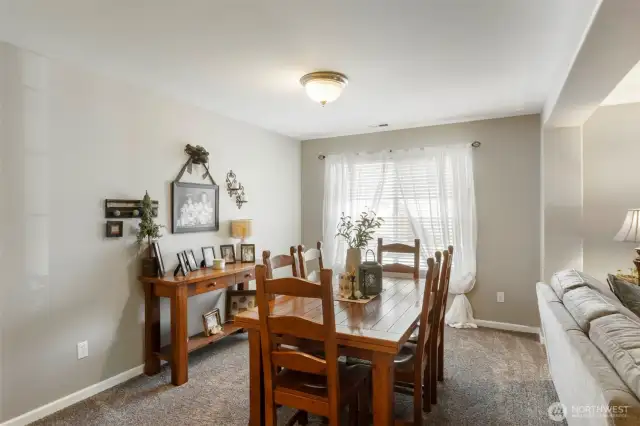 Formal dining area offers a great space for entertaining and staying connected with guests.