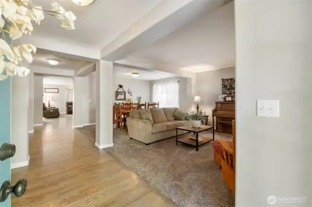 Beautiful hardwood floors greet you as you enter the home. A formal living room and dining room offer great options for entertaining.