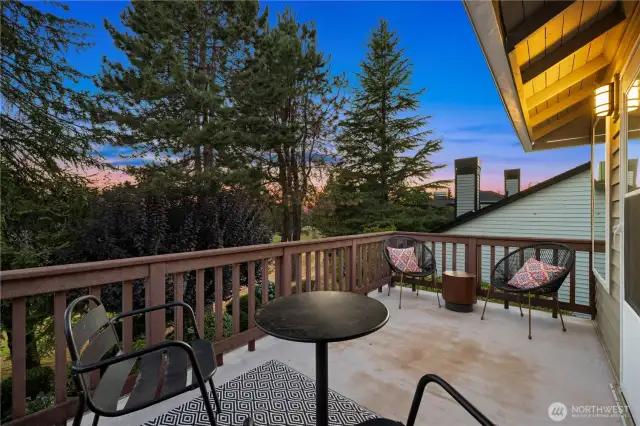Sunset views from your private balcony.