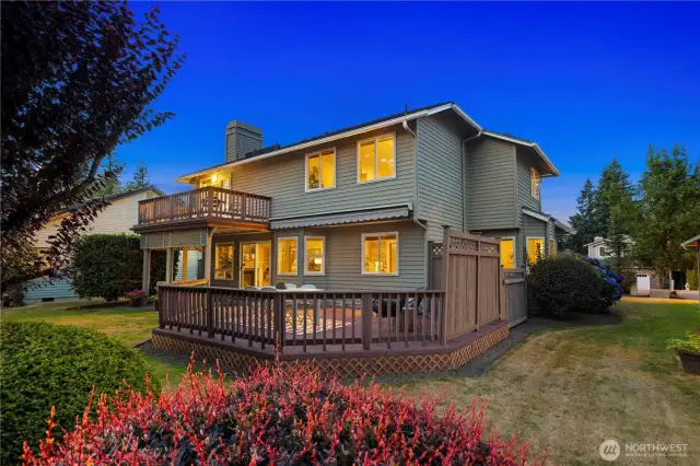 Backyard is the perfect size and private with mature landscaping.
