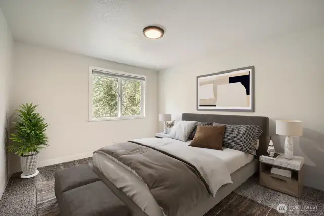 Upstairs bedroom #2 **Virtually staged**