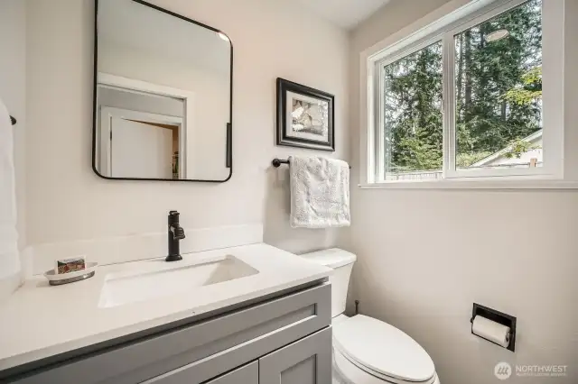 Updated downstairs powder room