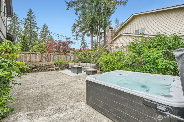 Relax in your hot tub after a long day at work!