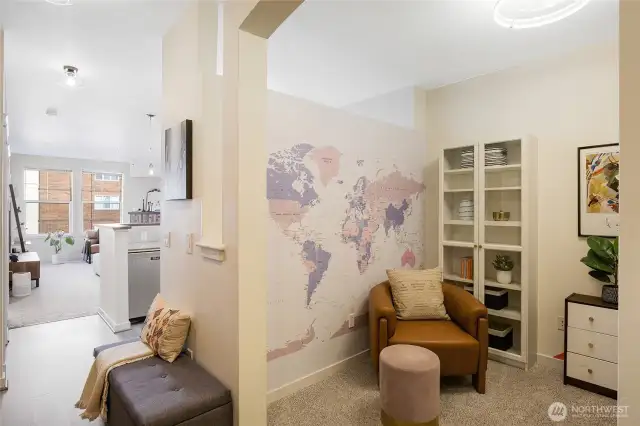 Unit 405 is an 846 sq ft 1 bedroom condo with den!