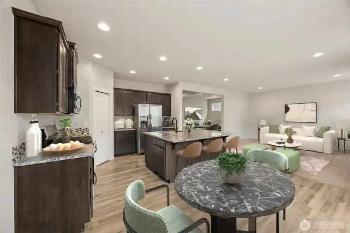 Open Concept Kitchen/Living/Dining