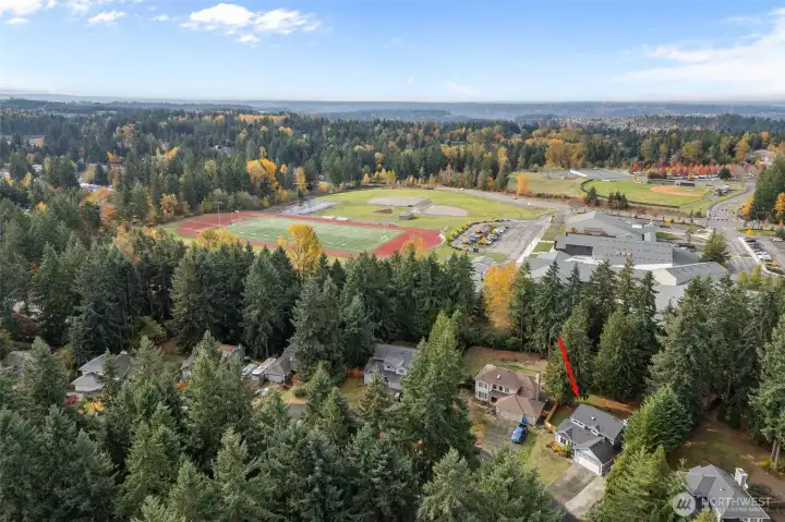 Mountain View Middle school behind the house.