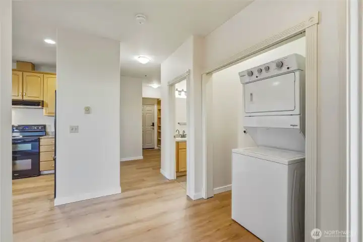 Stackable washer/dryer set.