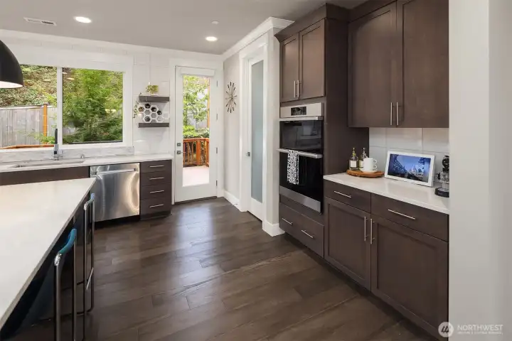 Easy access to back deck or large walk in pantry