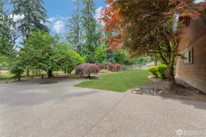 Back yard large patio