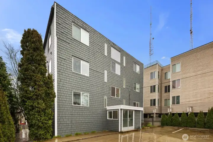 Private gated parking off alley