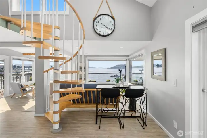 Bright living spaces designed to keep the water in view at every angle.