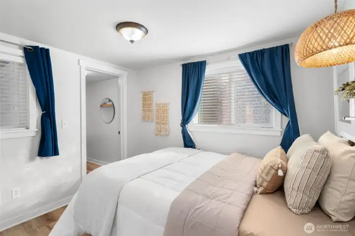 Second bedroom in the abode – bright, comfortable, and private.